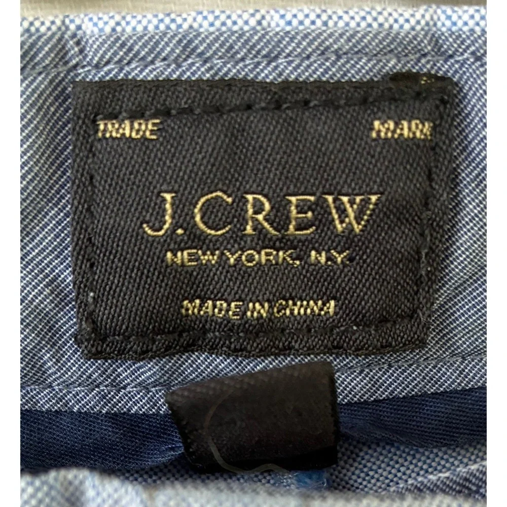 J. Crew Stanton Shorts Mens 33 Light Blue Chambray Cotton Casual Summer 9 Inch